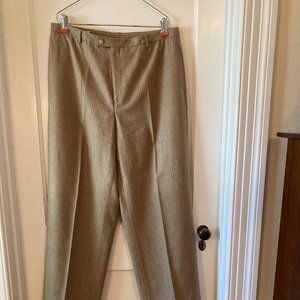 Tan, herringbone wool pants